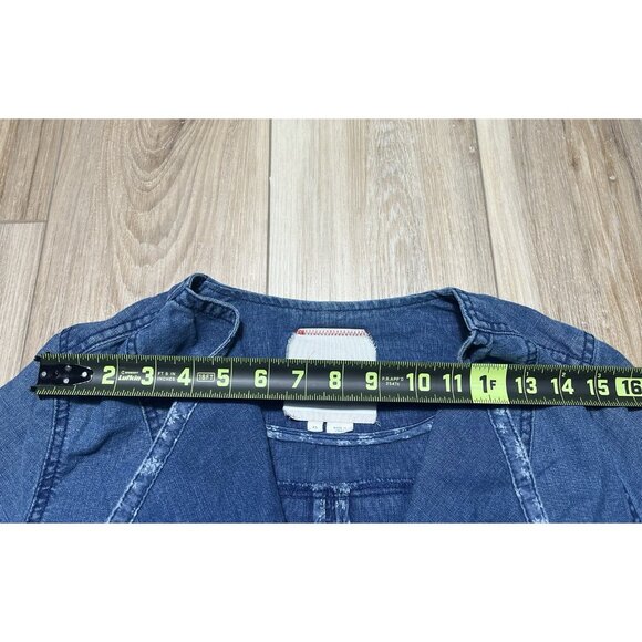 Hei Hei Anthropologie Open Front Linen Chambray Denim Jacket - Women Size XS - Picture 16 of 16